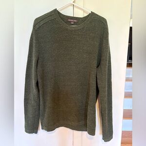 Michael Kors Olive Ribbed Crewneck Pullover